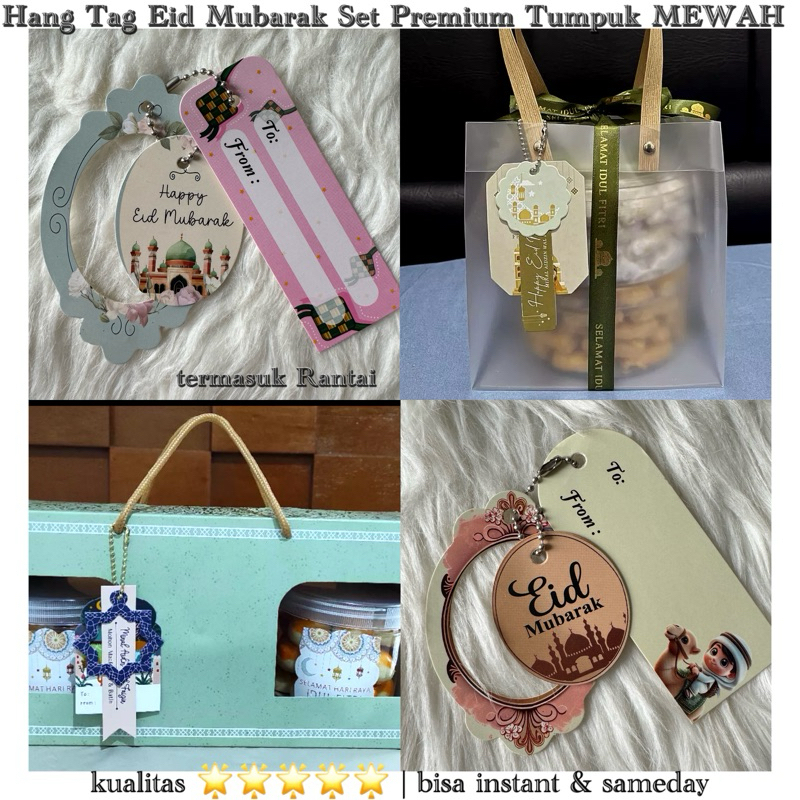 Jual Hangtag Set Idul Fitri Hang Tag Tumpuk Hampers Lebaran Eid Mubarak ...