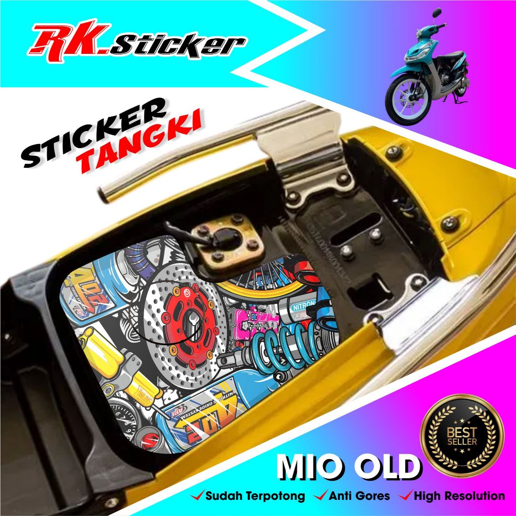 Jual (COD)Stiker Tangki Bensin Mio Sporty Mio Smile Old Sticker Tengki ...