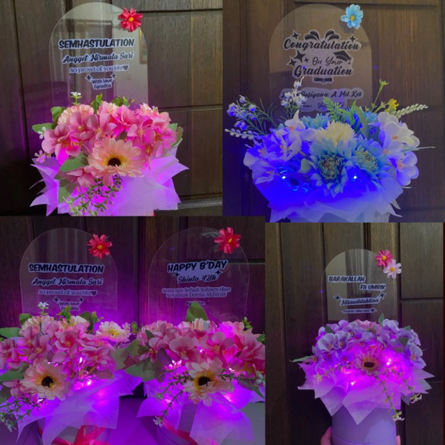 Jual FAFA~ Bloom Box Akrilik flower/custom/Buket | Shopee Indonesia