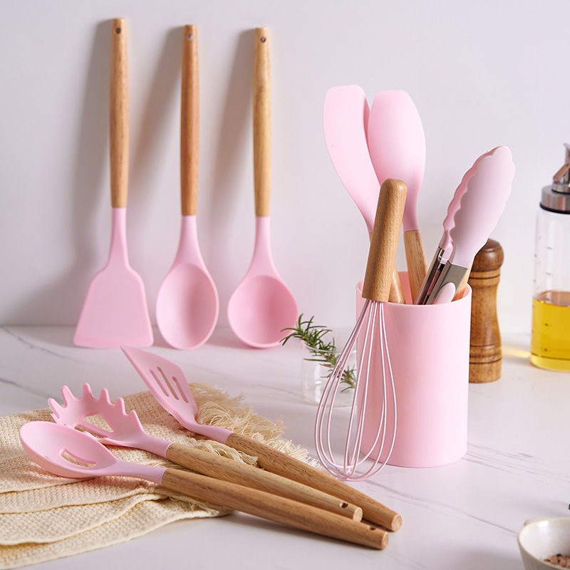 Jual 12PCS Kitchen Set Spatula/Masker Alat Dapur Spatula Silikon Tahan ...