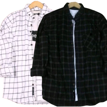 Paket Hemat 90Ribu Dapat 2 Pcs Kemeja Flanel Pria Lengan Panjang Distro Flanel Motif Kotak Pria