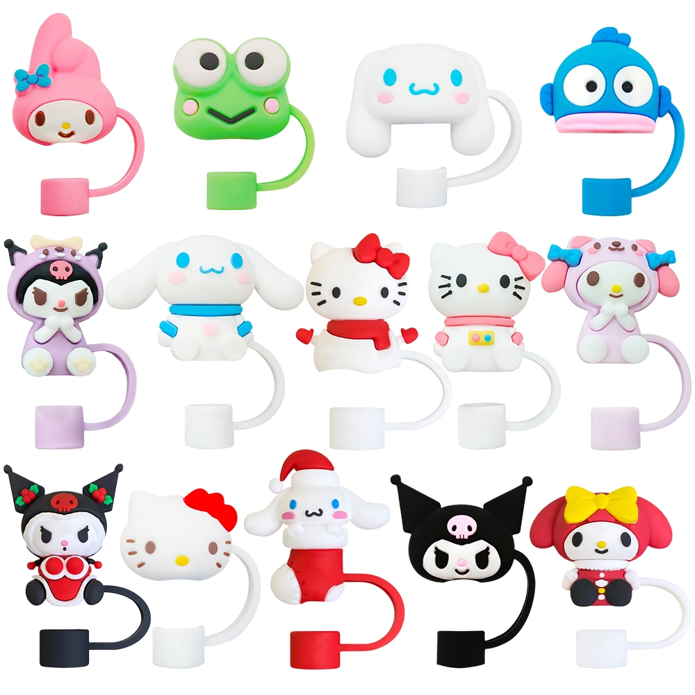 Jual Silikon 1 PCS Lucu 10mm Kartun sanrio Kuromi Kitty Straw Plug ...