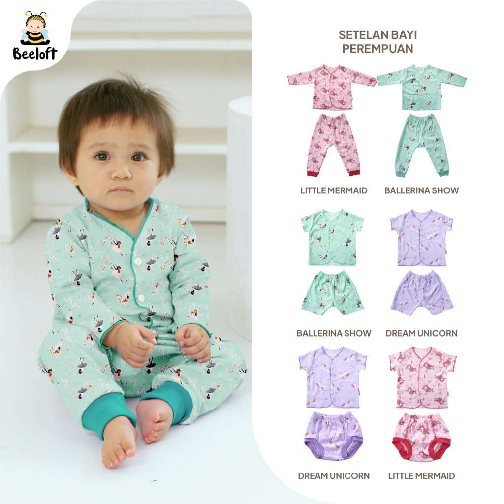 Jual Beeloft Baju Tidur Bayi Piyama Newborn Anak Perempuan - Dreamland