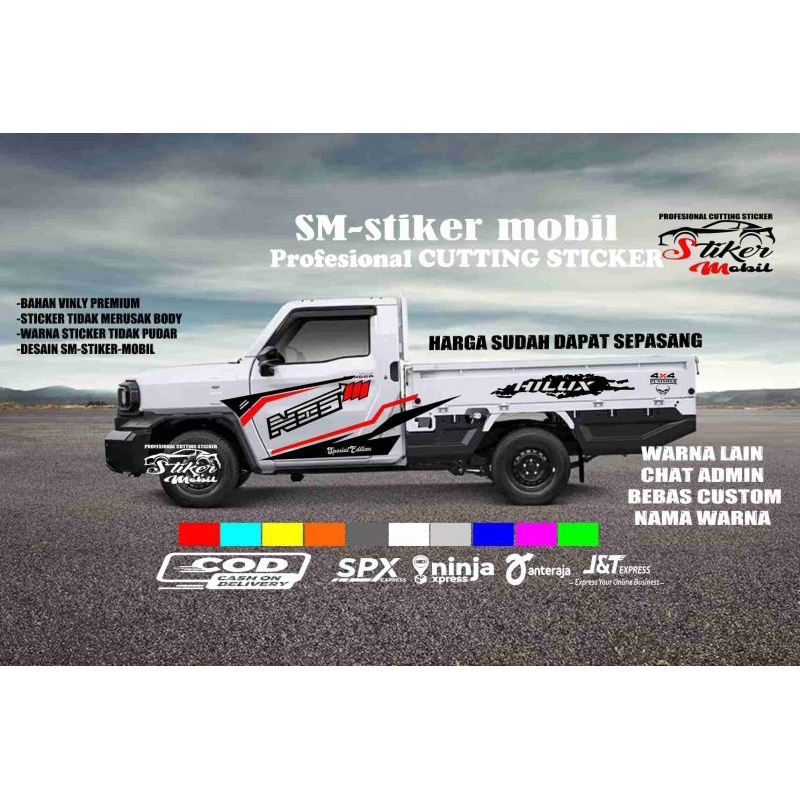 Jual promo kanan kiri stiker mobil hilux rangga hilux strada Triton ...