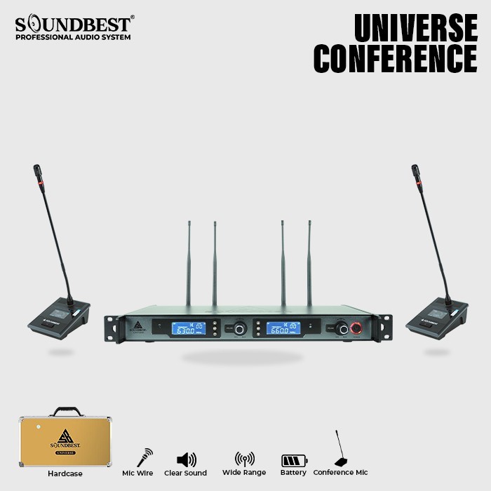 Jual SOUNDBEST Microphone Wireless Conference Universe - Garansi Resmi ...