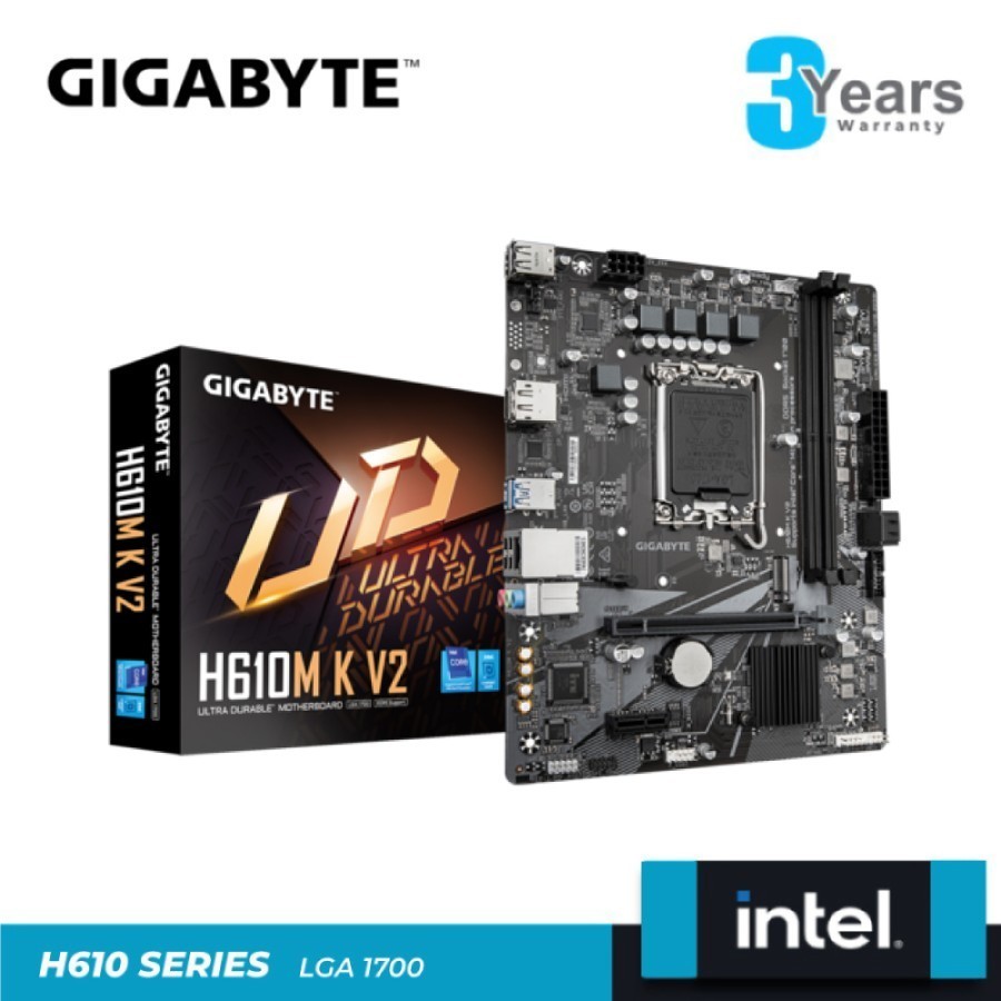 Jual GIGABYTE H610M K V2 | Motherboard Intel H610 LGA 1700 DDR5 Micro ...