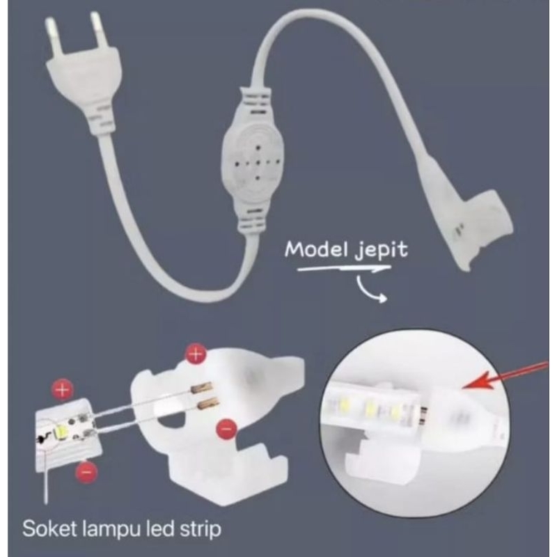 Jual Socket Neon Flex 220V jepit 4A | Shopee Indonesia
