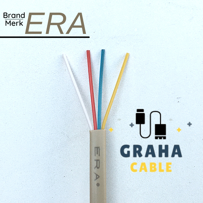 Jual Kabel LINE Telpon/Telepon + Pin RJ11 1/2/3/5/7/10/15 Meter ...