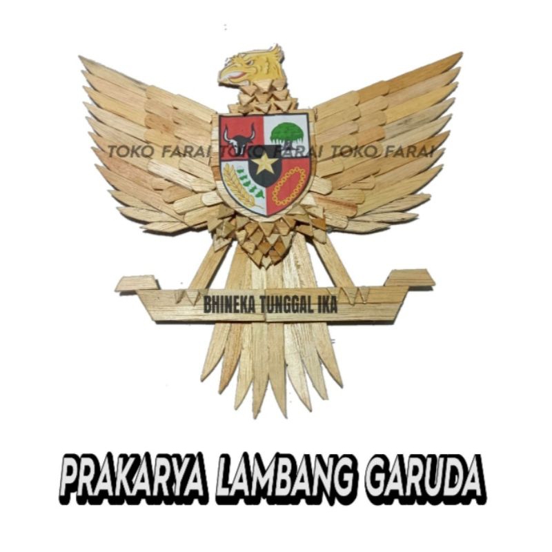 Prakarya Lambang Garuda Stik es Krim