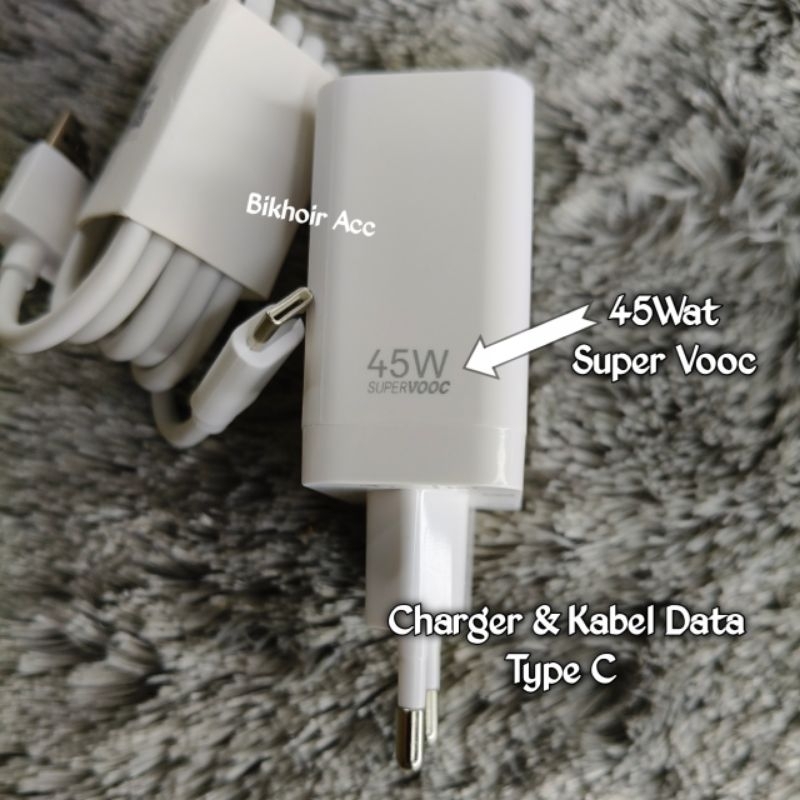 Jual CHARGER ORI OPPO 45WAT SUPER VOOC TYPE C RENO 12f/7/8/8T/A3PRO/A60 ...