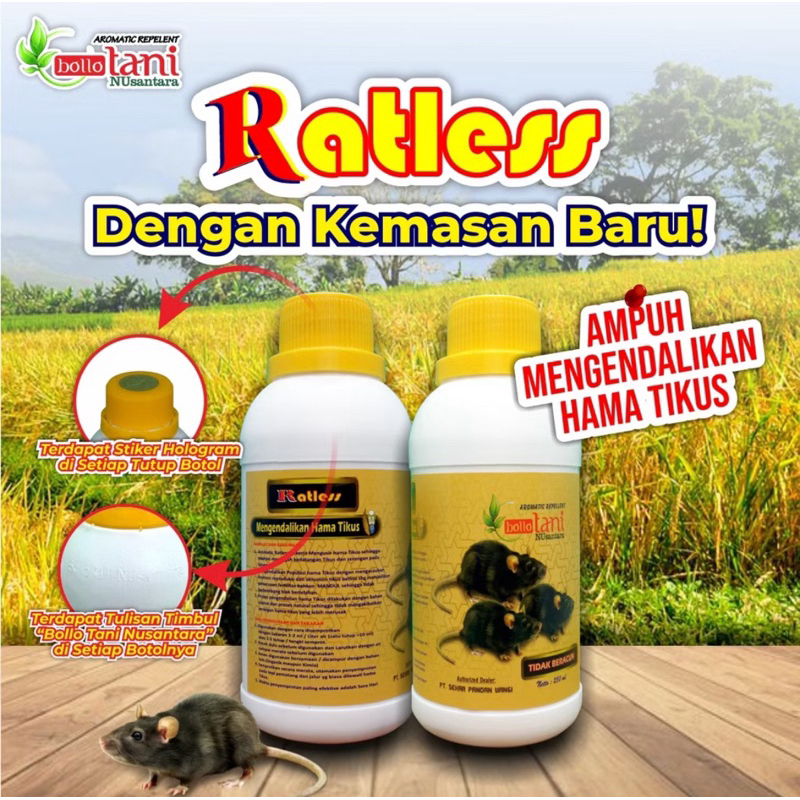 Jual RATLESS BOLLO TANI ORIGINAL OBAT TIKUS 250 ml | Shopee Indonesia