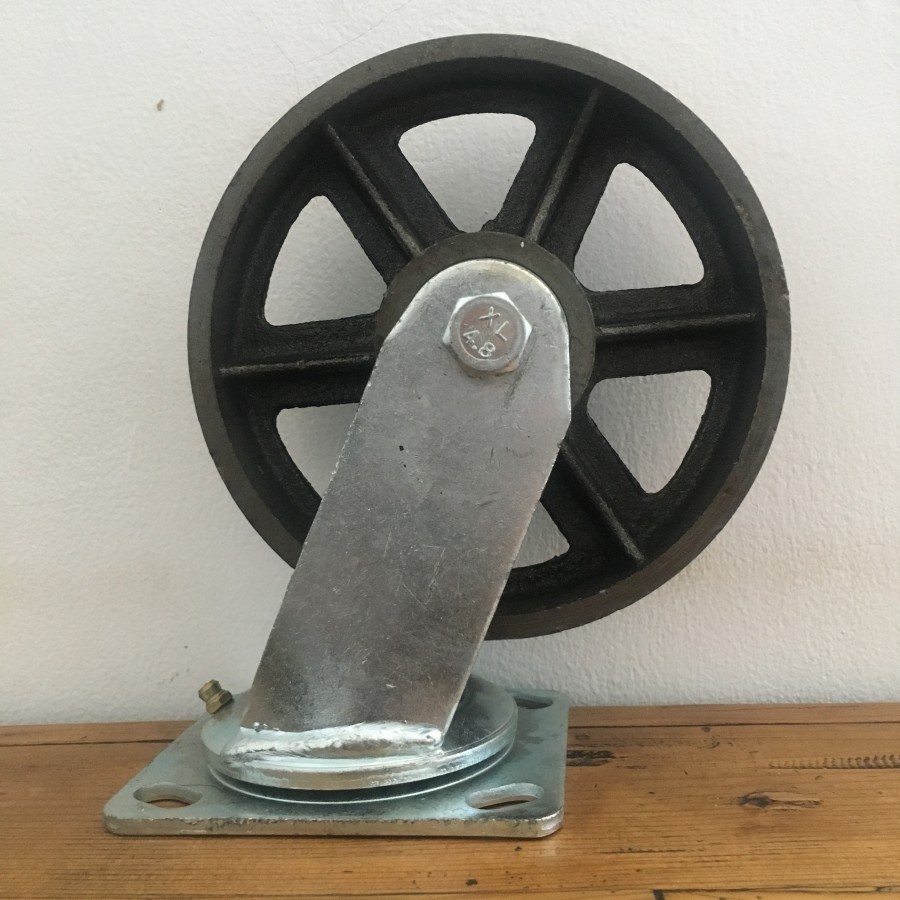 Jual Roda Trolley Besi Cast Iron 4Inc/5Inc/6Inc/8Inc Tipe Hidup ...