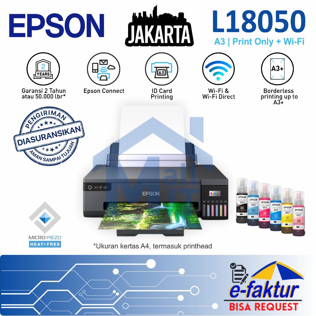 Jual MALLIT EPSON Printer EPSON L18050 L-18050 L 18050 WIFI FOTO ID ...