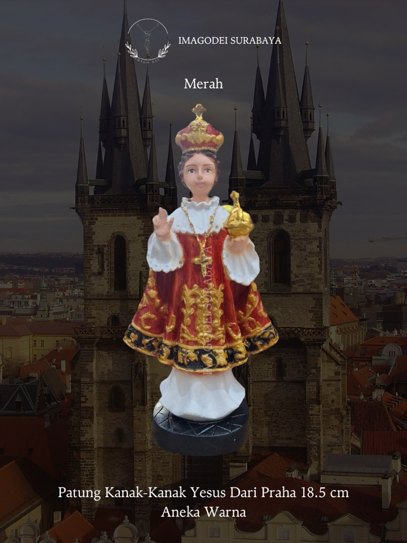 Patung Kanak-kanak Yesus dari Praha (18 cm) 4