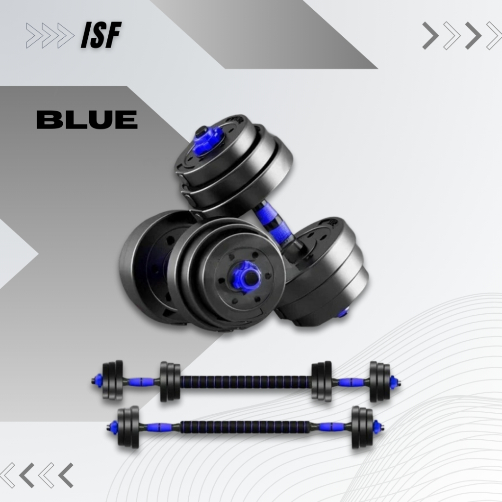 Jual ISF Adjustable Dumbell Barbel Set 30KG Barbell ABS PVC 30 KG ...