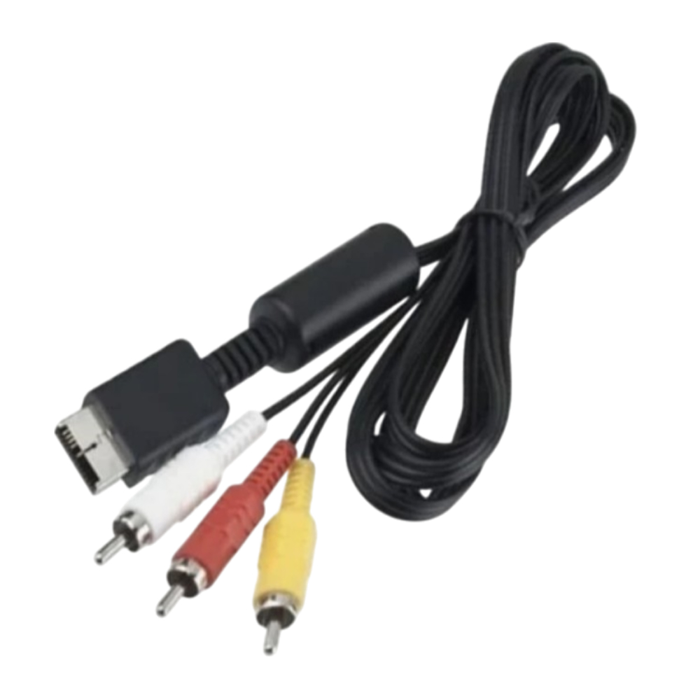 Câble Audio et vidéo noir HDTV AV A-V, pour Sony PlayStation 2 3 PS2 PS3 Slim, adaptateur de jeu