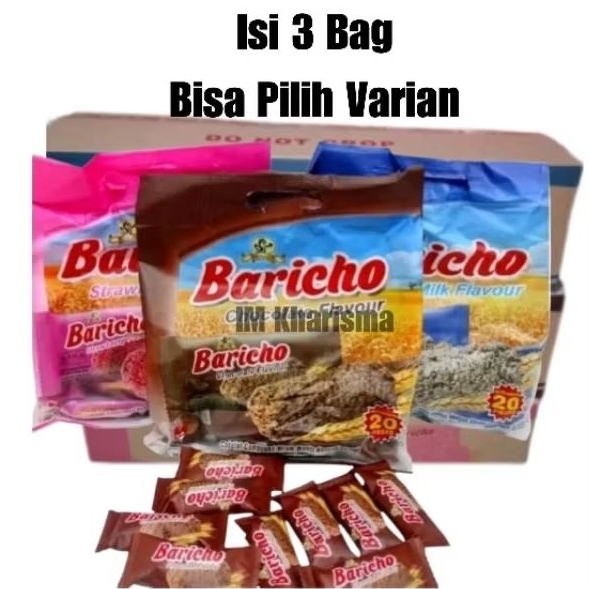 Jual (3 Bag) Baricho Snack Varian Lengkap 1 Bag isi 20pcs x 3 Bag ...