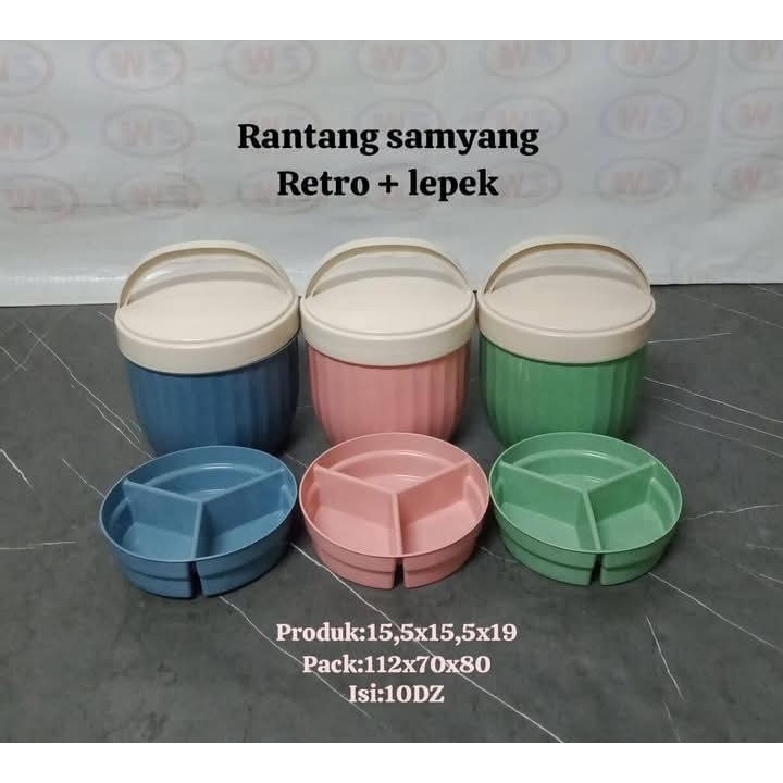 Jual Rantang Samyang Warna Retro/Rantang Plastik Tunggal/Rantang Soto ...