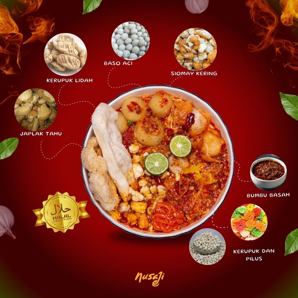 Jual Nusaji By Yudha Pangestu - New Formula - Seblak Instant Baso