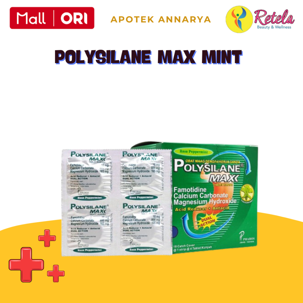 Jual POLYSILANE MAX MINT 1 STRIP 4 TABLET | Shopee Indonesia