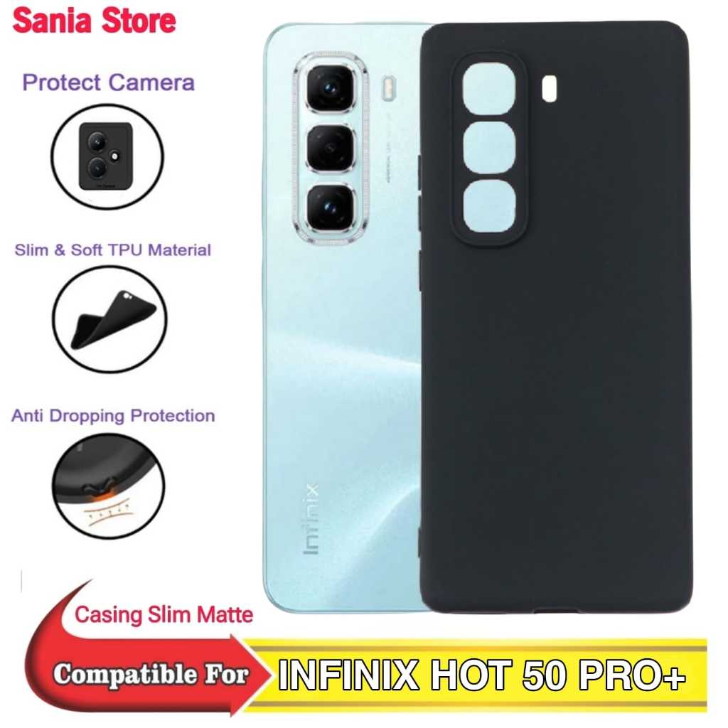 Jual Casing INFINIX HOT 50 PRO PLUS Softcase Hitam Slim Matte Protect ...