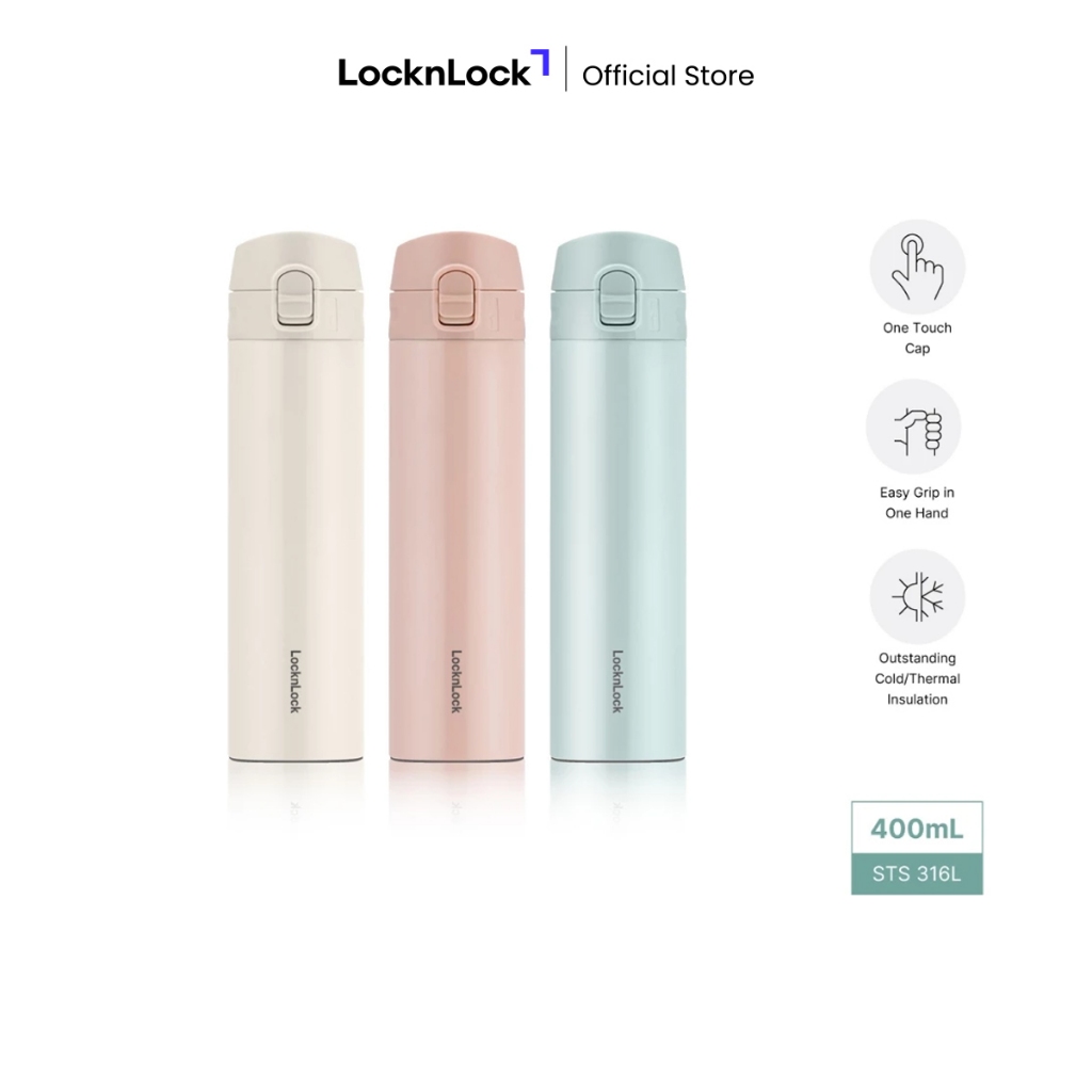 LocknLock Exclusive Mousse One Touch Tumbler 400ml - LHC3261