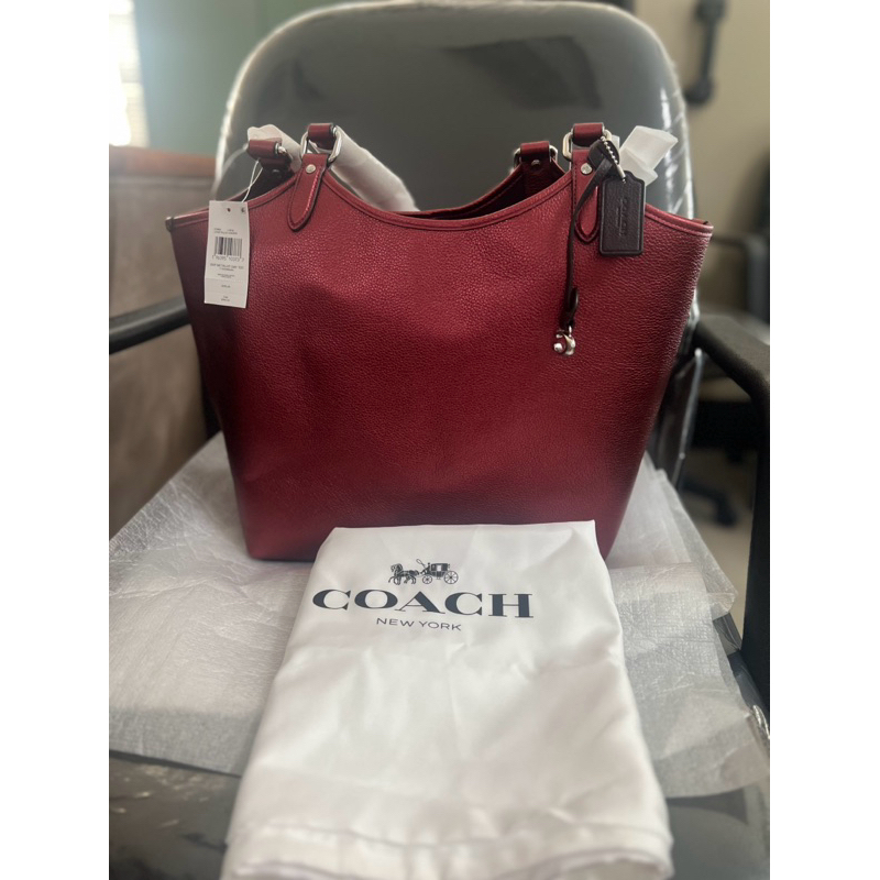 Jual COACH TOTE BAG MAROON | Shopee Indonesia