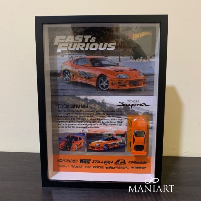 Jual 3D Frame Poster Fast and Furious Hot Wheels with Figure Car ...