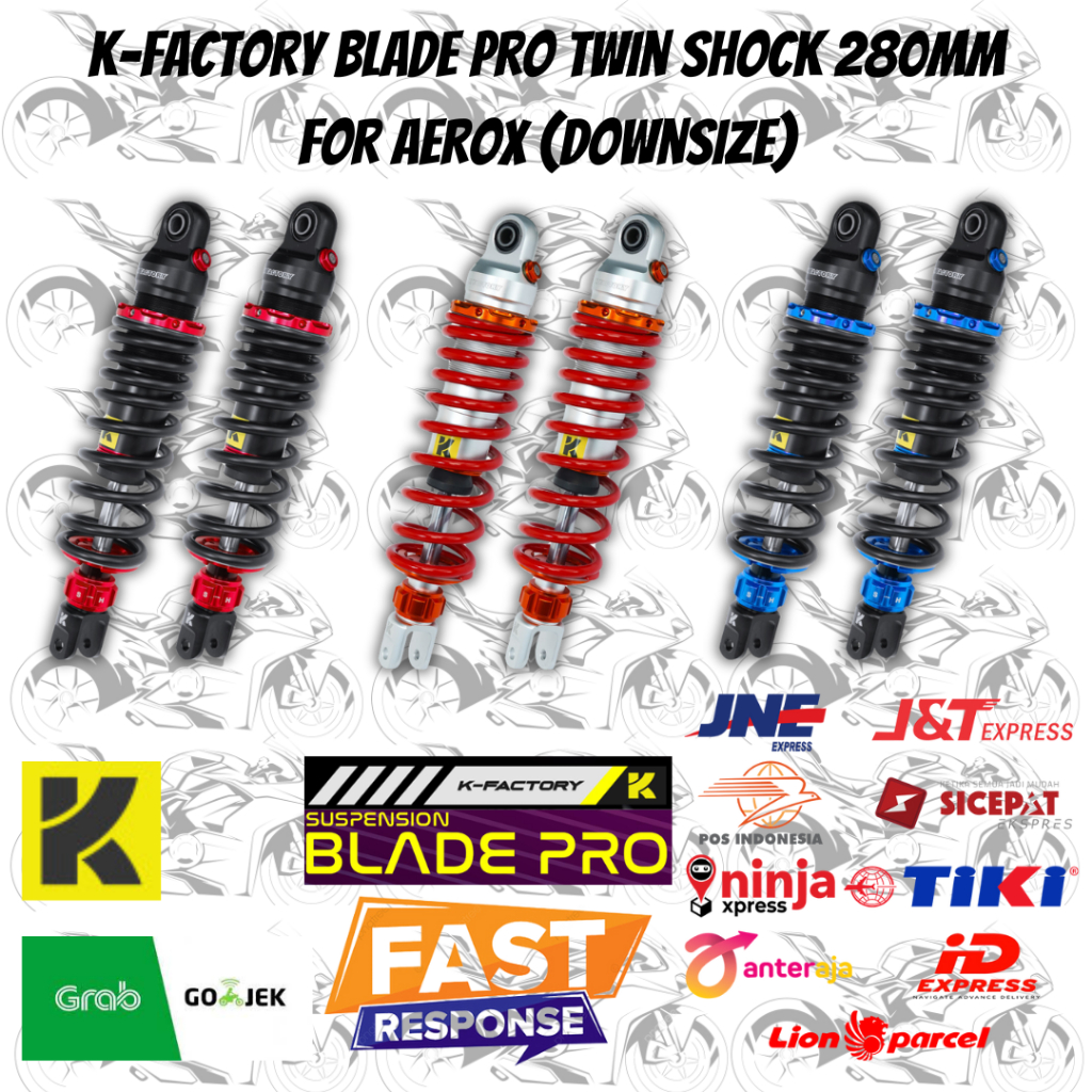 Jual Shock Breaker K-Factory Blade Pro 280mm - Downsize untuk Aerox ...