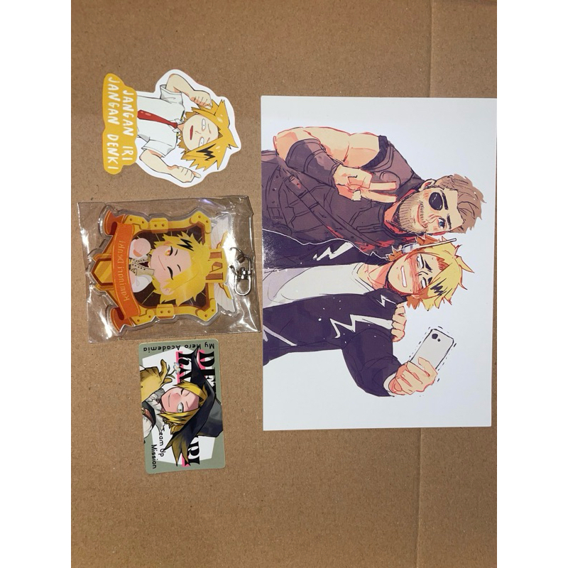 Jual postcard kaminari keychain denki stiker mha keychain bnha ...
