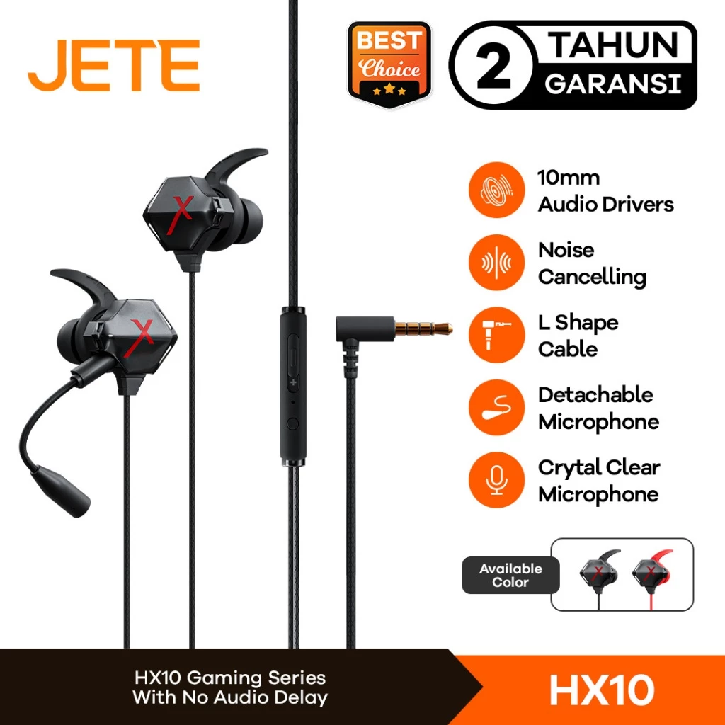 Headset Gaming JETEX HX10 Premium Earphone Gaming Mic - Garasi 2 Tahun