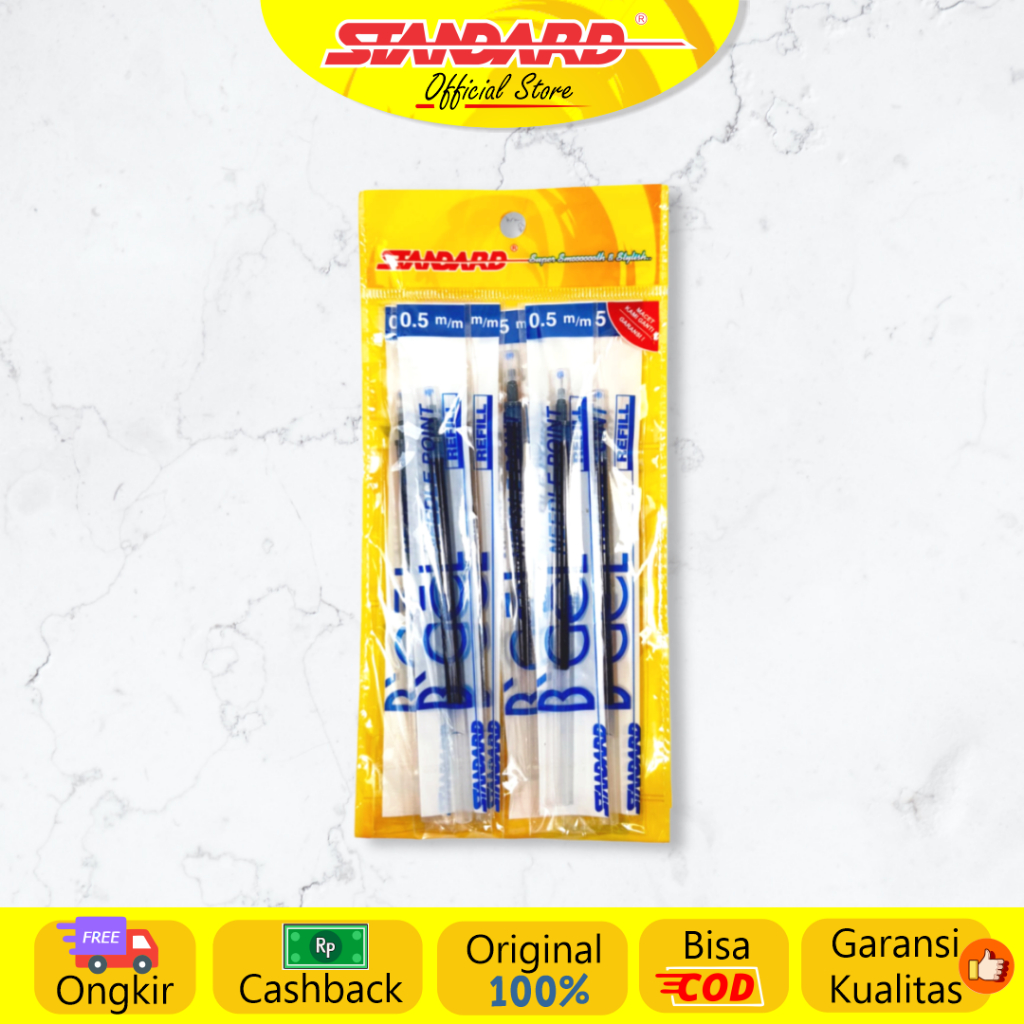 Standard - Pulpen Needle Point 0.5 ( Alat Tulis / Pen / Ballpoint / Pena ) (6)