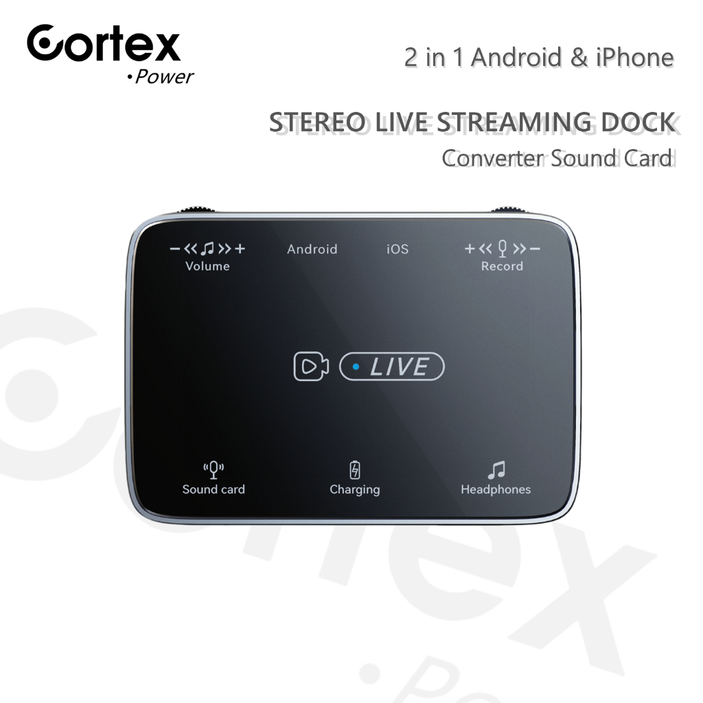 Jual Cortex Power - Stereo LIVE STREAMING DOCK 2 in 1 Android & iPhone ...