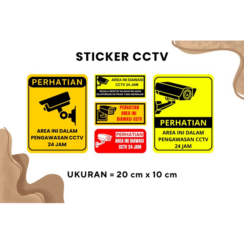 Jual Sticker CCTV / Sticker Ruangan Ini Diawasi CCTV | Shopee Indonesia