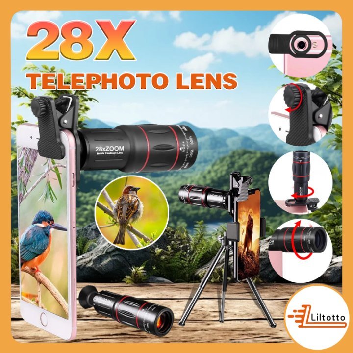 Jual COD 28X Lensa Tele Zoom HP Lens Kamera TeleZoom 18x25 Universal ...