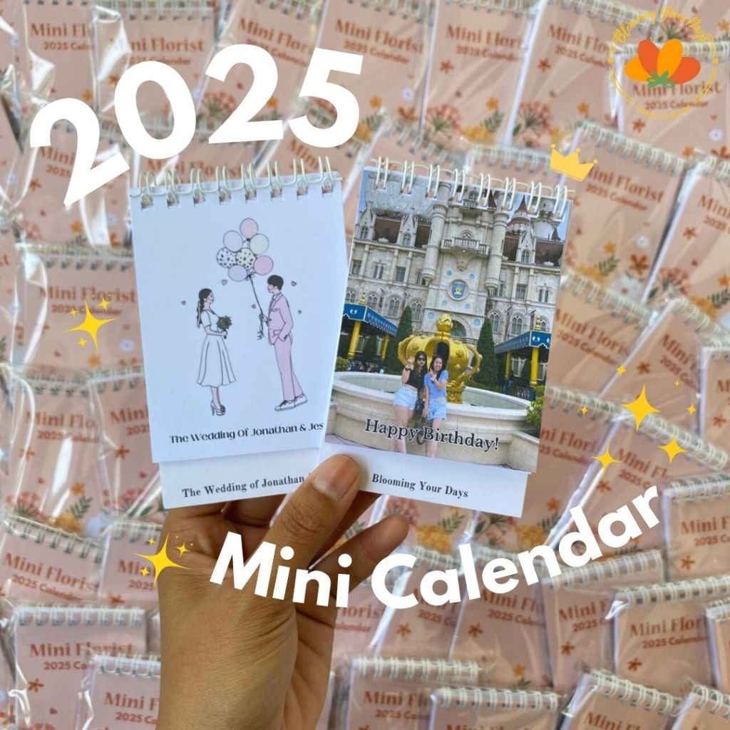 Jual bloomingyourdays Kalender 2025 duduk mini custom foto vintage ...