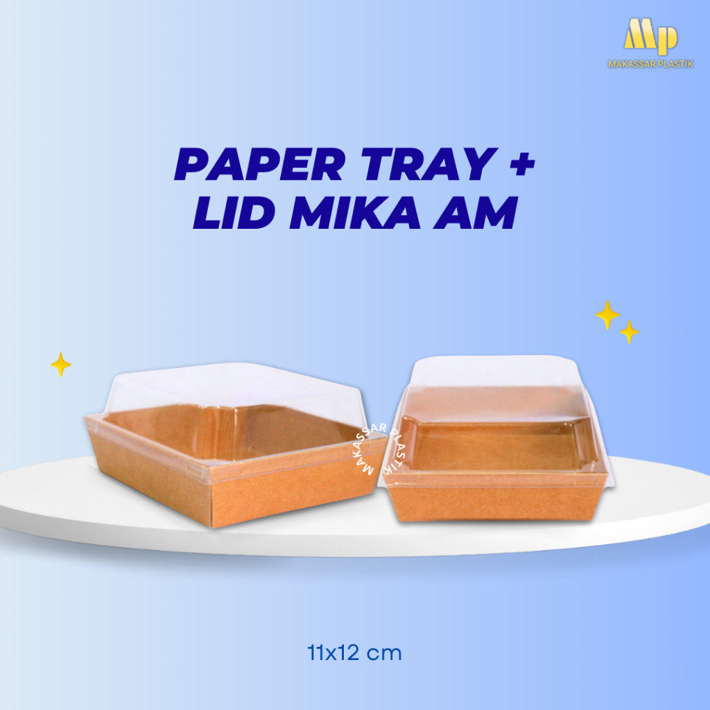 Jual PAPER TRAY LID MIKA AM 11x12 CM / KERTAS MIKA / MIKA KERTAS KUE ...