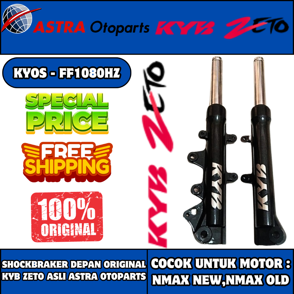 Jual KAYABA ZETO FF 1080 HZ SHOCKBREAKER , SHOCK DEPAN + TABUNG KAYABA ...