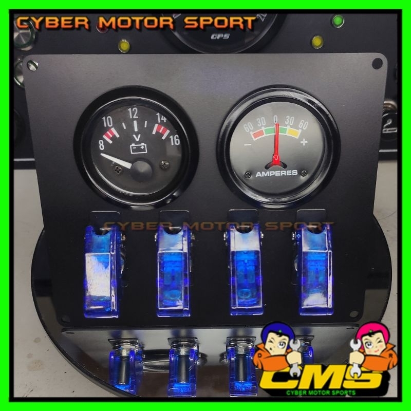 Jual Indikator mobil volt meter amper meter universal saklar ARB rocker ...