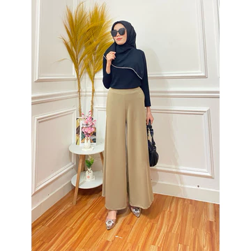 Kulot Scuba Wanita XL Bahan Premium Melar