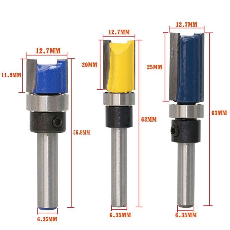 Jual Mata Profil Mata Router Kayu Flush Trim Gagang 1/4 (6.35mm ...