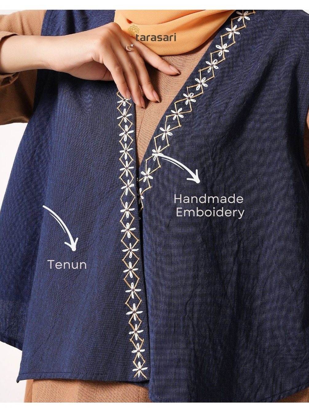 Sasmita Vest embroidery detail