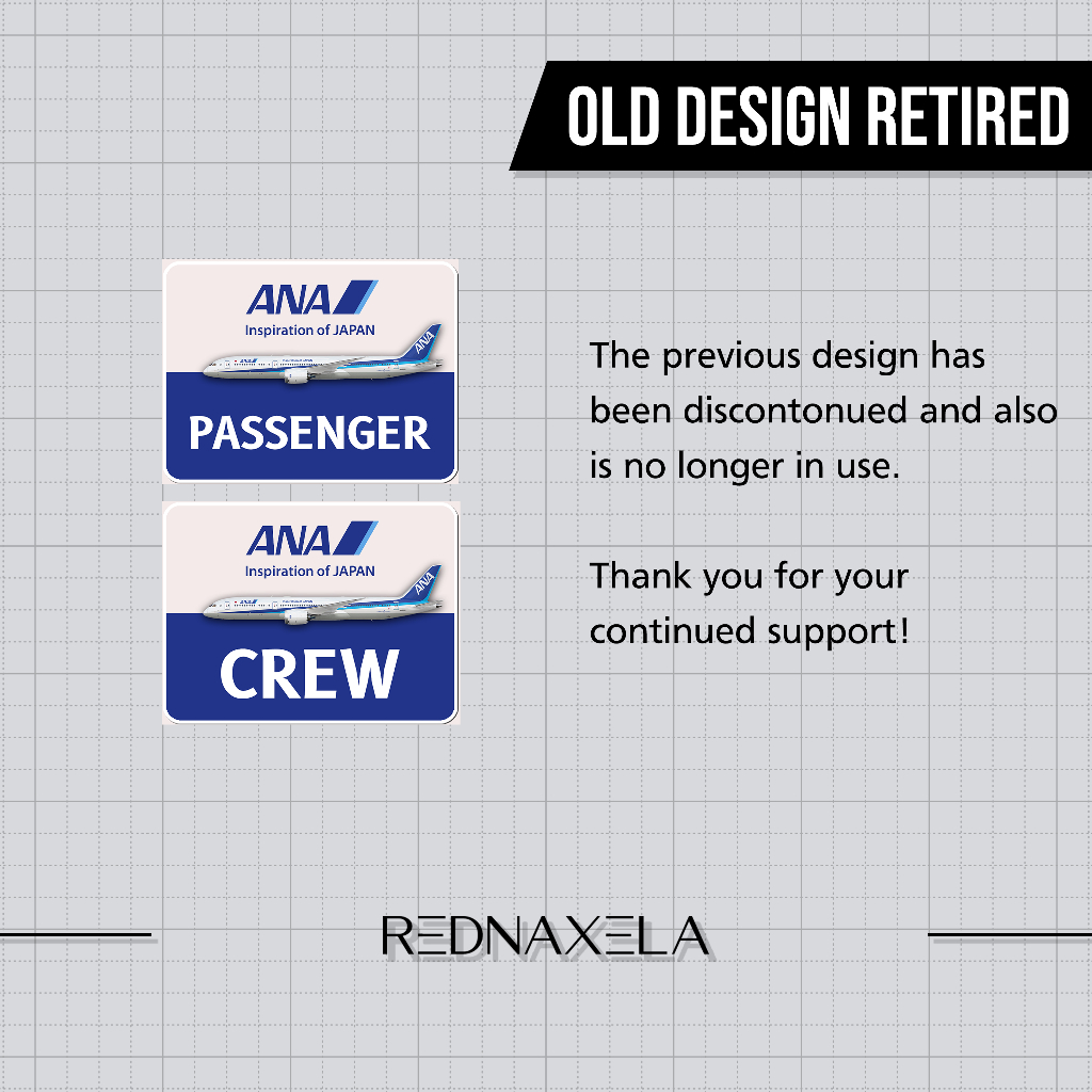 Jual Stiker Vinyl All Nippon Airways ANA Card Model Crew Sign Sticker ...