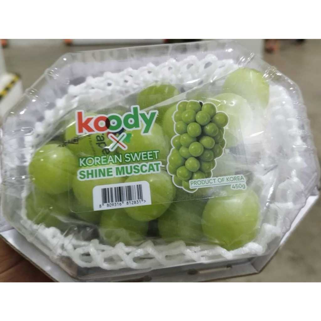Jual Anggur Koody Shine Muscat - Kyoho - Red Claret Korea 1 Dus (9 Pack ...