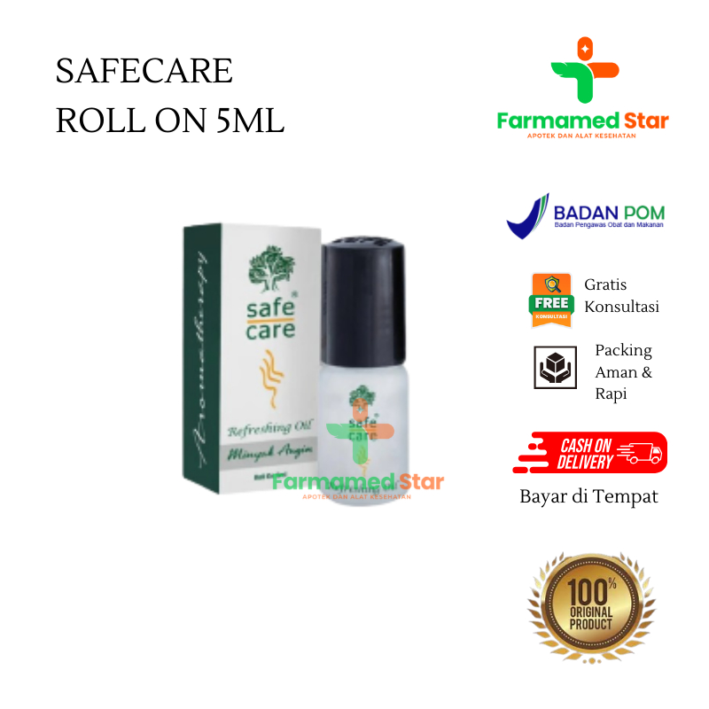 Huile Rafraîchissante Médicamenteuse Safecare Roll-On - Lot De 8 X 10ml - Neuf