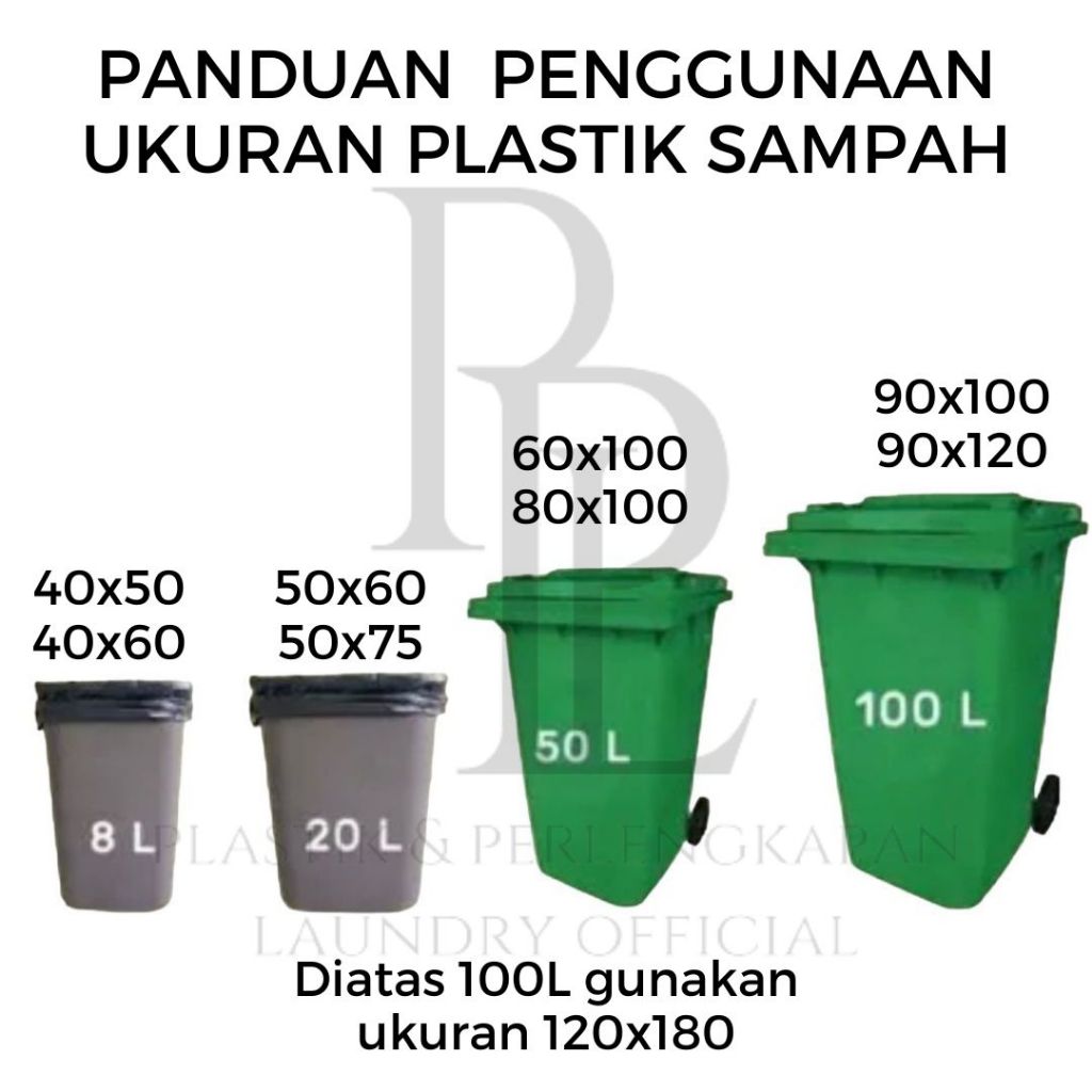 Plastik Sampah Paket Hemat Isi 3 Pack | Kantong Besar Hitam Kemasan Ekonomis Pac - foto 3