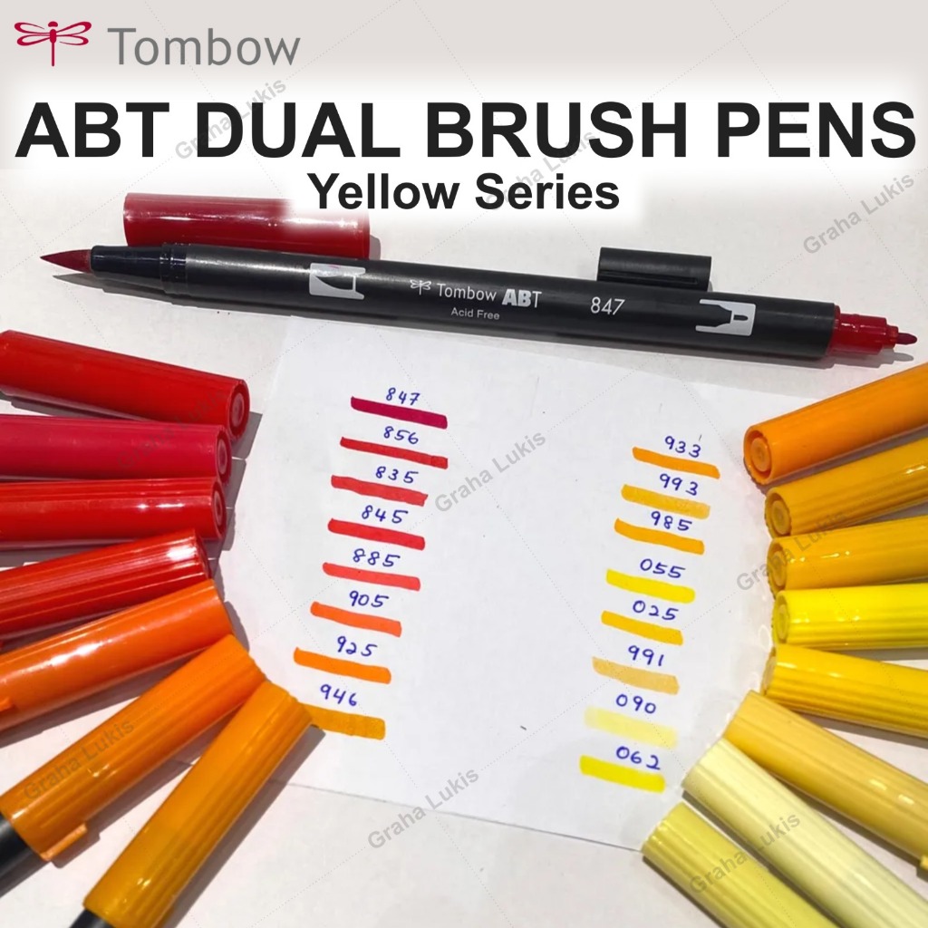 Jual Tombow ABT Dual Brush Pens Yellow Series | Shopee Indonesia