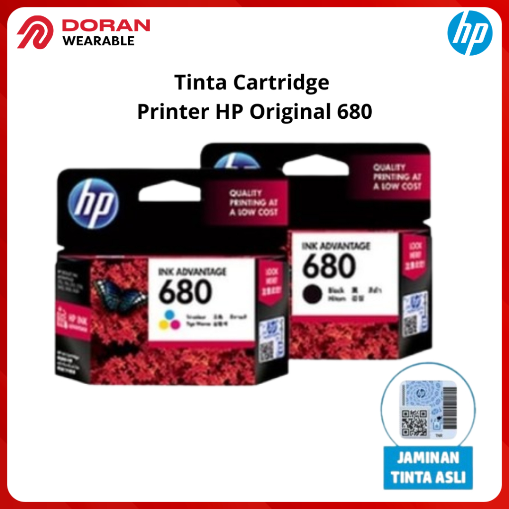 Jual HP Tinta Cartridge Printer HP Original 680 Black | Tri - Color ...