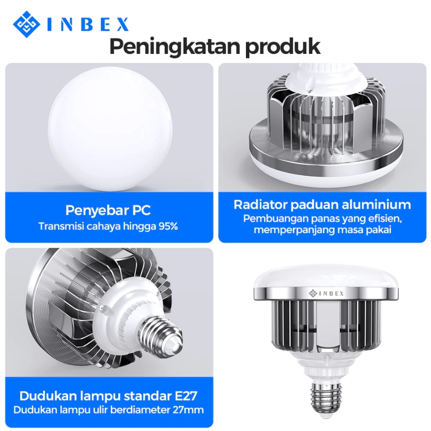 Jual INBEX Softbox Light Bulb LED 5500K-6000K Fotografi Daylight Photo ...