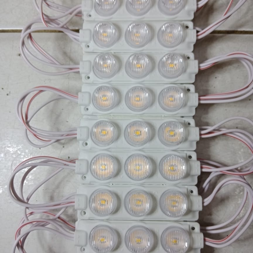Jual Lampu LED 3 Titik Mata Strip Baris Bulat Motor Mobil Bulat Terang ...